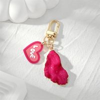 Cute Simple Style Heart Shape Resin Unisex Keychain sku image 5
