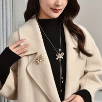 Elegant Luxurious Bow Knot Alloy Inlay Rhinestones Women's Sweater Chain main image 7