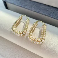 1 Paar Elegant Luxuriös Geometrisch Überzug Kupfer Perle 18 Karat Vergoldet Ohrringe main image 1