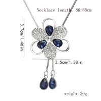 Simple Style Flower Alloy Copper Inlay Glass Women's Sweater Chain sku image 1