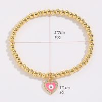 Retro Classic Style Heart Shape Copper 14k Gold Plated Zircon Pendant Necklace In Bulk main image 3
