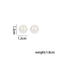 1 Pair Simple Style Round Copper Ear Studs main image 4