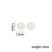 1 Pair Simple Style Round Copper Ear Studs sku image 1