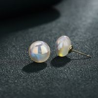 1 Pair Simple Style Round Copper Ear Studs main image 6