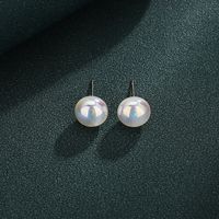 1 Pair Simple Style Round Copper Ear Studs main image 2