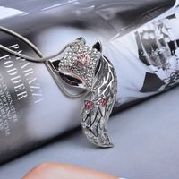 Simple Style Fox Alloy Copper Inlay Rhinestones Women's Long Necklace main image 5