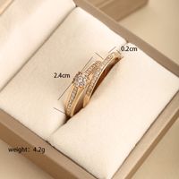 Xuping Romantic Heart Shape Alloy Plating Hollow Out Inlay Artificial Diamond 18k Gold Plated Valentine's Day Women's Rings sku image 5