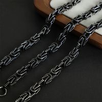 Retro Exaggerated Cool Style Geometric Titanium Steel Layered Bracelets main image 4