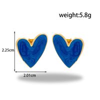 1 Pair Vintage Style Simple Style C Shape Heart Shape Stainless Steel Zircon 18k Gold Plated Ear Studs main image 2