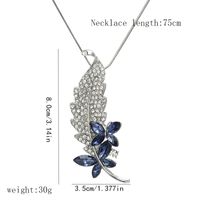 Simple Style Classic Style Leaves Alloy Copper Inlay Rhinestones Women's Long Necklace main image 2