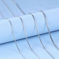 Simple Style Solid Color Sterling Silver Plating Inlay Zircon White Gold Plated Necklace main image 2