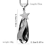 Simple Style Star Alloy Copper Inlay Rhinestones Women's Long Necklace main image 2
