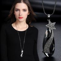 Simple Style Star Alloy Copper Inlay Rhinestones Women's Long Necklace main image 1
