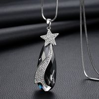 Simple Style Star Alloy Copper Inlay Rhinestones Women's Long Necklace main image 3