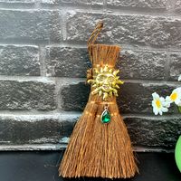 Car Witch Mini Brown Broom Exquisite Pendant Accessories main image 5