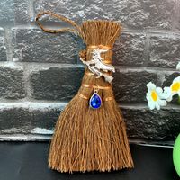 Car Witch Mini Brown Broom Exquisite Pendant Accessories sku image 2