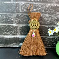 Car Witch Mini Brown Broom Exquisite Pendant Accessories sku image 8