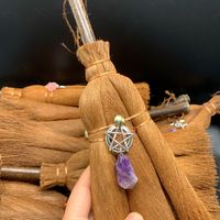 Car Witch Brown Multi-color Broom Crystal Accessories Pendant sku image 18