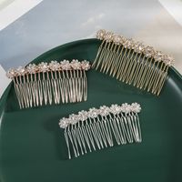 Women's Lady Solid Color Metal Plating Insert Comb main image 1