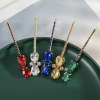 Women's Classic Style Bow Knot Rhinestone Plating Hair Clip main image 1