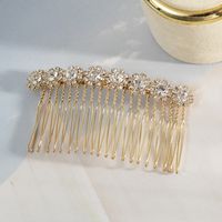 Women's Lady Solid Color Metal Plating Insert Comb main image 3