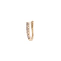 1 Piece Simple Style Geometric Plating Inlay Copper Artificial Gemstones Ear Cuffs main image 2