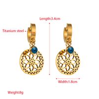 1 Pair Elegant Heart Shape Eye Inlay 316 Stainless Steel  Rhinestones 14K Gold Plated Drop Earrings main image 6