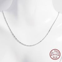 Elegant Basic Halskette Sterling Silber Überzug Aushöhlen Weißgold Plattiert Überzogen Mit Rhodium Halskette main image 8