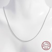 Elegant Basic Halskette Sterling Silber Überzug Aushöhlen Weißgold Plattiert Überzogen Mit Rhodium Halskette main image 5