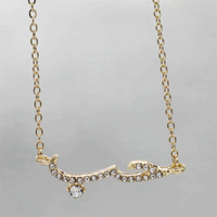 Einfacher Stil Geometrisch Kupfer Überzug Zirkon 18 Karat Vergoldet Halsband main image 3