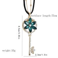 Classic Style Key Alloy Inlay Artificial Gemstones Women's Sweater Chain main image 6