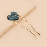 Women's Simple Style Heart Shape Metal Plating Hair Clip sku image 1