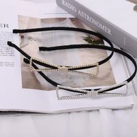 Women's Simple Style Bow Knot Rhinestone Plating Inlay Hair Band main image 1