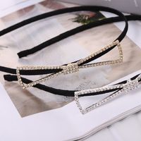 Women's Simple Style Bow Knot Rhinestone Plating Inlay Hair Band main image 3