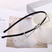 Women's Simple Style Bow Knot Rhinestone Plating Inlay Hair Band main image 4