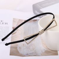 Women's Simple Style Bow Knot Rhinestone Plating Inlay Hair Band main image 5