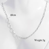 Elegant Basic Necklace Sterling Silver Plating Hollow Out White Gold Plated Rhodium Plated Necklace sku image 17