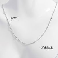 Elegant Basic Necklace Sterling Silver Plating Hollow Out White Gold Plated Rhodium Plated Necklace sku image 7