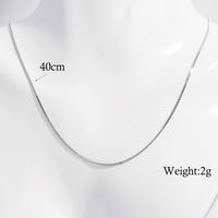 Elegant Basic Necklace Sterling Silver Plating Hollow Out White Gold Plated Rhodium Plated Necklace sku image 13