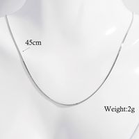 Elegant Basic Necklace Sterling Silver Plating Hollow Out White Gold Plated Rhodium Plated Necklace sku image 14