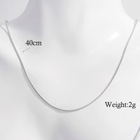 Elegant Basic Necklace Sterling Silver Plating Hollow Out White Gold Plated Rhodium Plated Necklace sku image 11