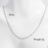 Elegant Basic Necklace Sterling Silver Plating Hollow Out White Gold Plated Rhodium Plated Necklace sku image 16
