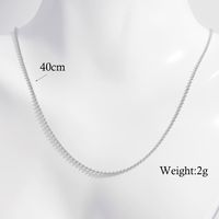 Elegant Basic Necklace Sterling Silver Plating Hollow Out White Gold Plated Rhodium Plated Necklace sku image 5