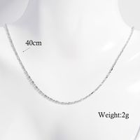 Elegant Basic Necklace Sterling Silver Plating Hollow Out White Gold Plated Rhodium Plated Necklace sku image 9