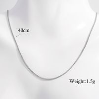 Elegant Basic Necklace Sterling Silver Plating Hollow Out White Gold Plated Rhodium Plated Necklace sku image 1