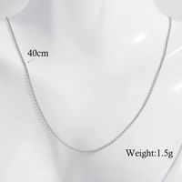 Elegant Basic Necklace Sterling Silver Plating Hollow Out White Gold Plated Rhodium Plated Necklace sku image 3