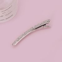 Women's Simple Style Solid Color Rhinestone Plating Hair Clip main image 4