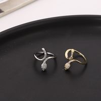 Einfacher Stil Tier Metall Überzug Inlay Künstlicher Diamant Unisex Ringe main image 2