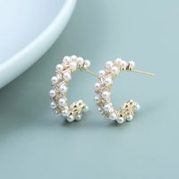 1 Piece Lady Pearl Mixed Materials Ear Studs main image 1