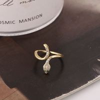 Einfacher Stil Tier Metall Überzug Inlay Künstlicher Diamant Unisex Ringe sku image 1